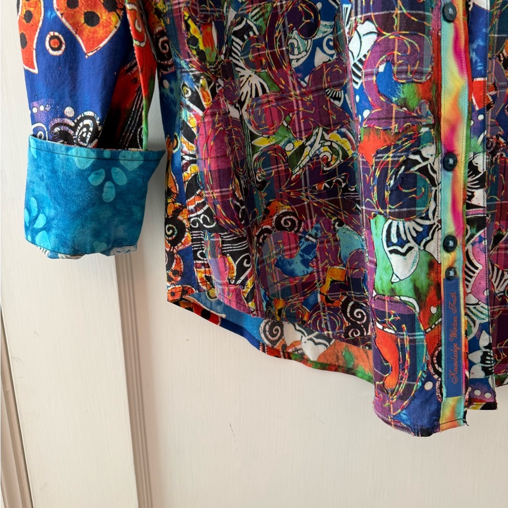 Robert Graham Vibrant Multicolor Abstract Button-Down Shirt - Picture 3 of 6